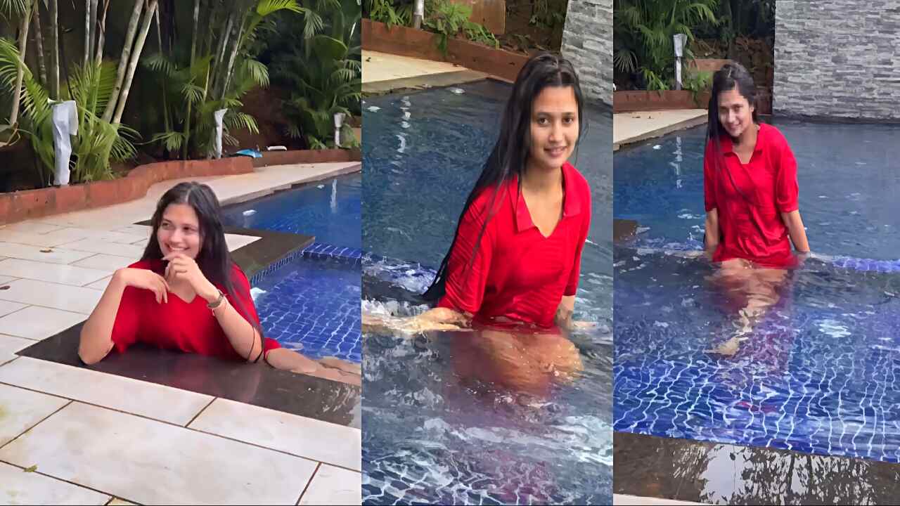 गौतमी पाटीलचा 'टीप टीप बरसा पाणी' वर डान्स, स्विमिंग पूल व्हिडिओने सोशल मीडियावर नुसता धुमाकूळ