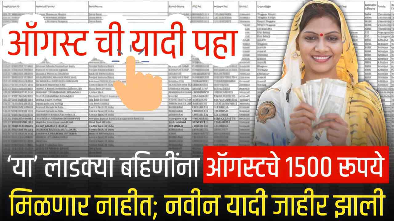 या लाडक्या बहिणींना ऑगस्टचा हप्ता 1500 रूपये मिळणार नाही, यादीत तुमचं नाव चेक करा