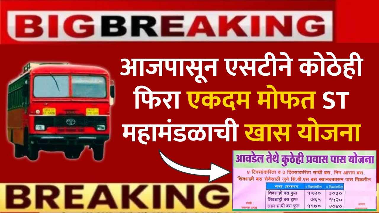 मोफत एसटीने कुठेही फिरा; नवीन योजना सुरू ST Bus Pass scheme